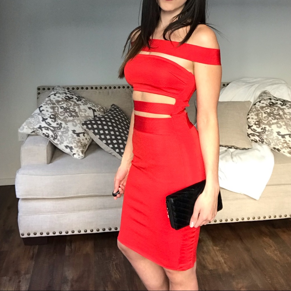 WOW Couture Off Shoulder Bandage Dress
